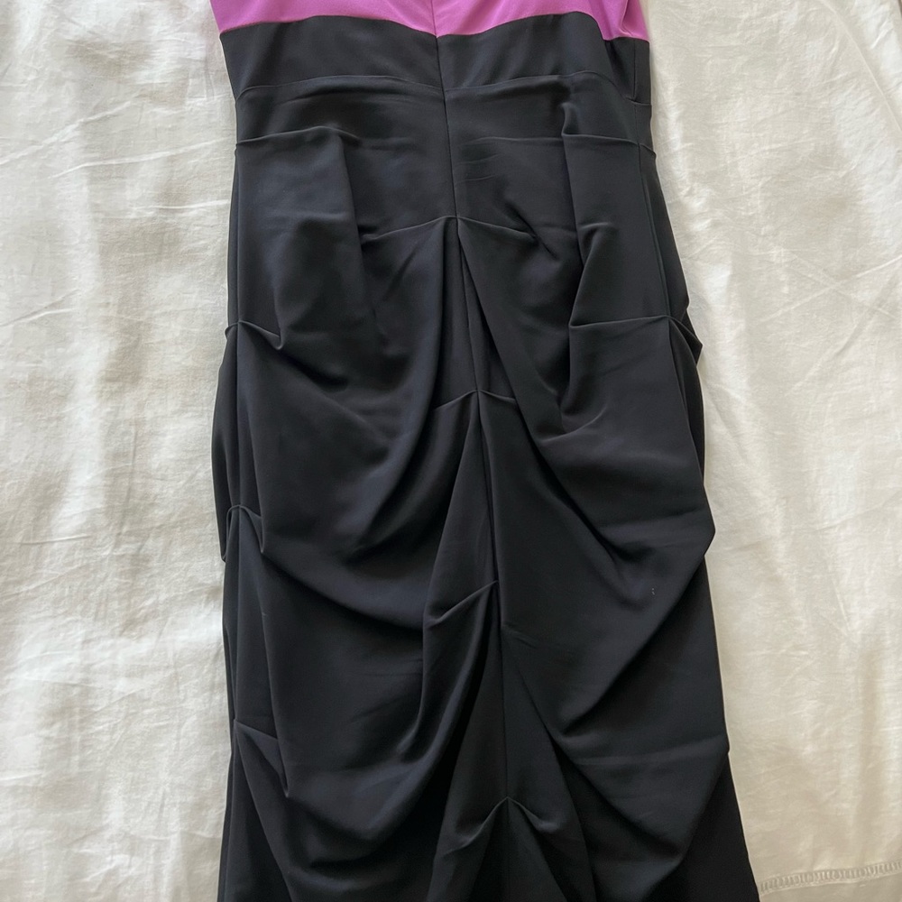 Nicole Miller collection black and purple dress